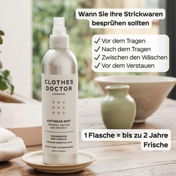 SPREJ - Starostlivosť o vlnu, sprej proti moliam a vône na bielizeň CEDAR & VANILLA - pre šatníkové skrine,