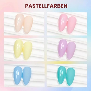 SUPWEE Quick Dry 6 barevná sada na nehty, Macaron Pastell Nagellack Bez UV vícebarevné