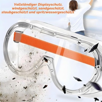Balení 2 ochranných brýlí, pracovní ochranné brýle pro nositele brýlí, prachotěsné ochranné brýle,