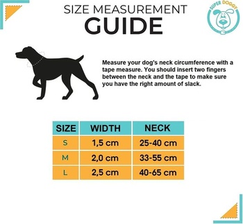 SUPER DOGGY obojok pre malých, stredných a veľkých psov – nastaviteľný a polstrovaný nylonový obojok – na