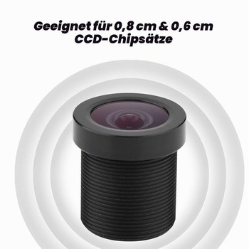 Objektiv CCTV 1,8 mm, objektiv IP kamery Richer-R, širokoúhlý objektiv 170°, objektiv s 1 milionem
