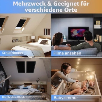Roleta na strešné okno, zatemňovacia, tepelná ochrana proti slnku, strieborný povrch, zatemňovacia