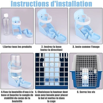 Dávkovač vody Diyife pro malá zvířata, 500 ml, velká kapacita, automatický dávkovač vody, napájecí
