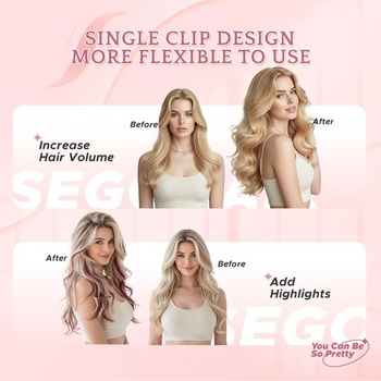 Clip in SEGO Pro Medovásvětlá blond 6ks 40cm