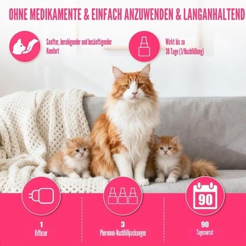 OSDUE 3x30denné výhodné balenie pre difuzér s feromónmi, 1 zástrčka + 3x48ml náplne Feromonový