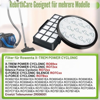 Filter ZR006001 pre Rowenta X-Trem Power Cyclonic/Silence Force Cyclonic