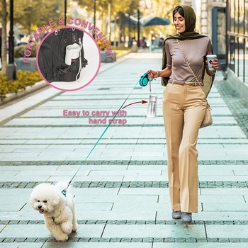 Fľaša na vodu pre psov na cesty, skladacia o 180 ° (biela, 550 ml) Biela 550 ml