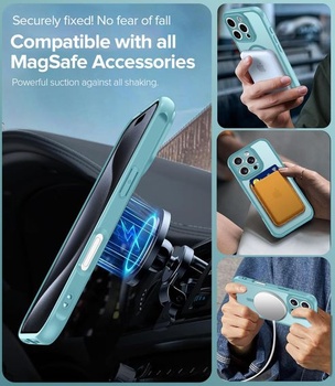 Magnetický kryt ivoler Matt Teal pre iPhone 15 Pro Max 6,7 palca, kompatibilný s MagSafe, [ochrana