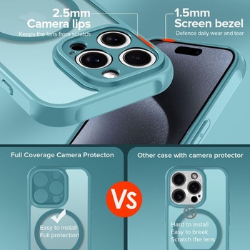 Magnetický kryt ivoler Matt Teal pre iPhone 15 Pro Max 6,7 palca, kompatibilný s MagSafe, [ochrana