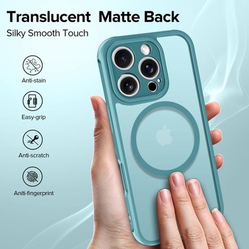 Magnetický kryt ivoler Matt Teal pre iPhone 15 Pro Max 6,7 palca, kompatibilný s MagSafe, [ochrana