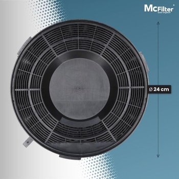 McFilter | 1x Filtr s aktivním uhlím Ø240 mm Typ 28 pro digestoře Alternativa pro Elica Typ 28,