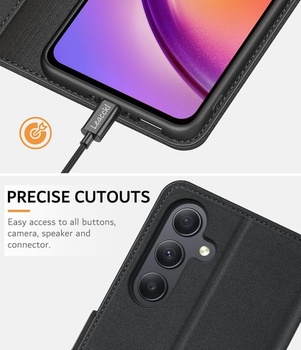 Pouzdro na telefon pro Samsung Galaxy A35 5G, prémiové pouzdro z PU kůže, nárazuvzdorné