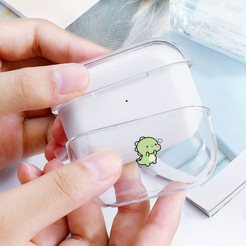 Puzdro AKABEILA pre AirPods Pro 2, mäkké TPU priehľadné ochranné puzdro, nárazuvzdorné puzdro pre