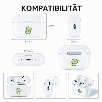 Puzdro AKABEILA pre AirPods Pro 2, mäkké TPU priehľadné ochranné puzdro, nárazuvzdorné puzdro pre