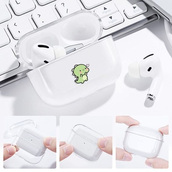 Pouzdro AKABEILA pro AirPods Pro 2, měkké TPU průhledné ochranné pouzdro, nárazuvzdorné pouzdro pro