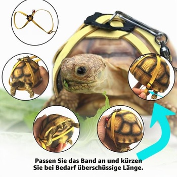 Kožený postroj pre korytnačky - Malý nastaviteľný postroj s vodítkom, vhodný pre korytnačky - Ovládateľnosť a