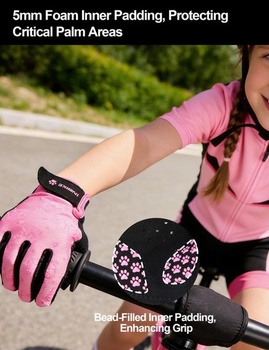 Detské cyklistické rukavice INBIKE, s dlhými prstami, vek 5-12 rokov, športové rukavice pre chlapcov