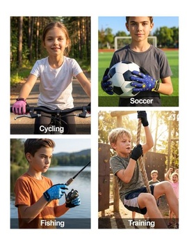 Detské cyklistické rukavice INBIKE, s dlhými prstami, vek 5-12 rokov, športové rukavice pre chlapcov