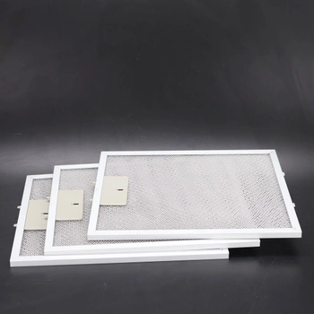 Sada 3 hliníkových síťových filtrů pro kuchyňskou digestoř, stříbrná, 300 x 250 mm