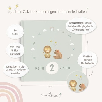 Detský fotoalbum Mintkind HB-Baby-2LJ-Salbei
