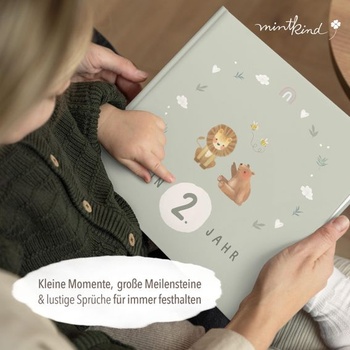 Detský fotoalbum Mintkind HB-Baby-2LJ-Salbei