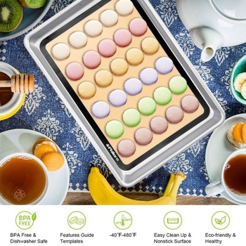 Philorn podložka na pečenie Macaron, silikónová podložka na pečenie, čierna