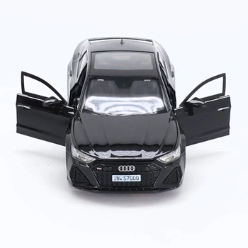 Imtfzct 1/24 Supercar RS7 Black Warrior Model Car, zvukové a světelné autíčko s funkcí natahování,