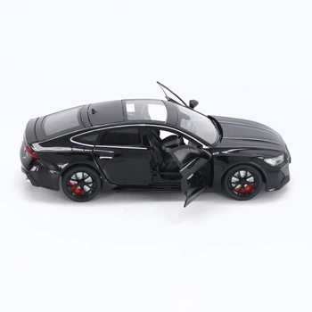 Imtfzct 1/24 Supercar RS7 Black Warrior Model Car, zvukové a světelné autíčko s funkcí natahování,