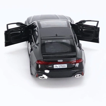 Imtfzct 1/24 Supercar RS7 Black Warrior Model Car, zvukové a světelné autíčko s funkcí natahování,
