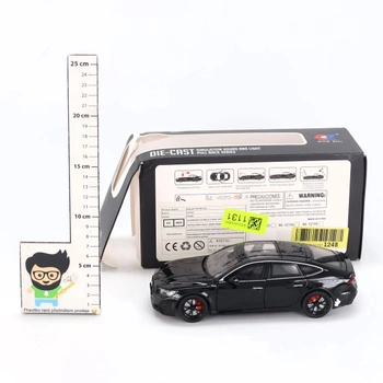 Imtfzct 1/24 Supercar RS7 Black Warrior Model Car, zvukové a světelné autíčko s funkcí natahování,