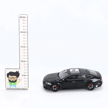 Imtfzct 1/24 Supercar RS7 Black Warrior Model Car, zvukové a světelné autíčko s funkcí natahování,