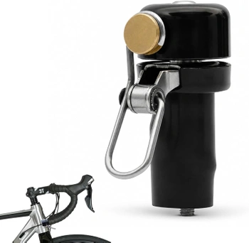 Zvonček do riadidiel na cestný bicykel čierny