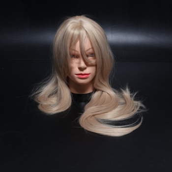 RUWISS Dlouhé rovné blond paruky s ofinou, 65 cm vrstvené syntetické vlasy paruky pro ženy, vhodné