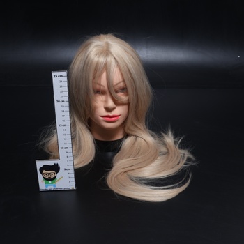 RUWISS Dlouhé rovné blond paruky s ofinou, 65 cm vrstvené syntetické vlasy paruky pro ženy, vhodné