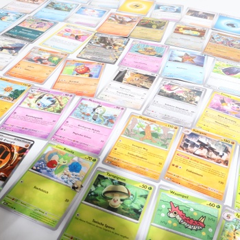 Balíček mini plechoviek PoKéMoN, 50 rôznych kariet, 1 náhodne vybraná extrémne vzácna herná minca