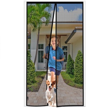 Rýchlouzatváracia magnetická sieť proti hmyzu na balkónové dvere so silnejšími magnetmi, 80 x 210 cm,
