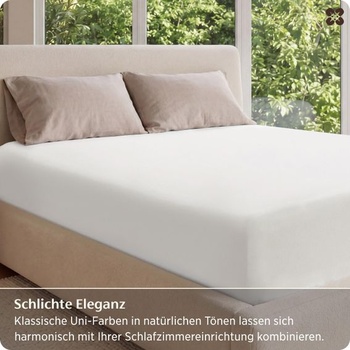 Prestieradlo Bedsure 90x200cm bavlnený džersej - hĺbka 40cm, biele