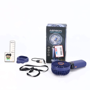 Prenosný ručný ventilátor, 5 rýchlostí, dobíjací cez USB, napájaný z batérie, skladací stolný
