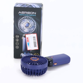 Prenosný ručný ventilátor, 5 rýchlostí, dobíjací cez USB, napájaný z batérie, skladací stolný