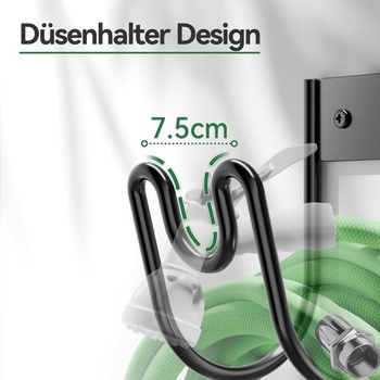 Nástenný držiak záhradnej hadice – Odolný držiak hadice na montáž na stenu pre záhradné hadice,