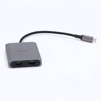 Adaptér Acer USB C na duálny HDMI 4K @ 60Hz, 4v1 USB C Hub Multiport adaptér so 100W PD, USB 3.0,