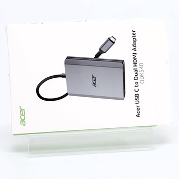 Adaptér Acer USB C na duálny HDMI 4K @ 60Hz, 4v1 USB C Hub Multiport adaptér so 100W PD, USB 3.0,