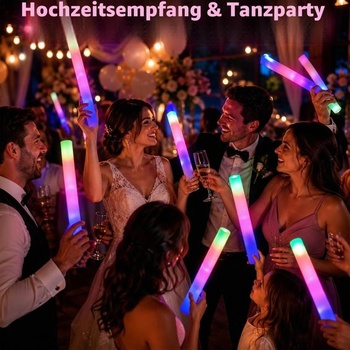 10 LED penových svetelných tyčiniek, 3 režimy meniace farbu, blikanie, svietiace tyčinky v tme,
