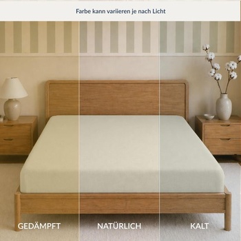 Napínacie prestieradlo Twinzen, bavlnený džersej, 140x200 cm, béžová, hĺbka 30 cm, 140 x 200 cm,