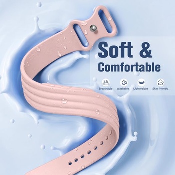 Silikonový náramek kompatibilní s Google Fitbit Air, růžový, velikost S