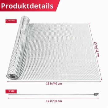Tepelný štít z reliéfneho hliníka 40*33cm, tepelne odolný tepelný štít/izolácia/ochranná doska pre