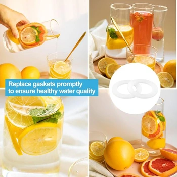 24dielna náhradné tesnenie Gosknor pre fľaše Sodastream, silikónové O-krúžky pre plastové a PET
