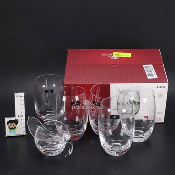 Sada pohárov Gerlach 1760, 6 kusov, poháre na pitie 450 ml, poháre na vodu, vhodné do umývačky,