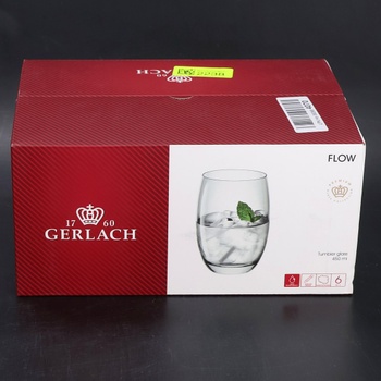 Sada pohárov Gerlach 1760, 6 kusov, poháre na pitie 450 ml, poháre na vodu, vhodné do umývačky,