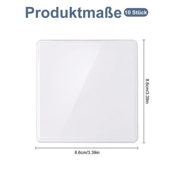 10 záslepiek pre elektrické zásuvky, plastové krytky zásuviek 8,6x8,6 cm